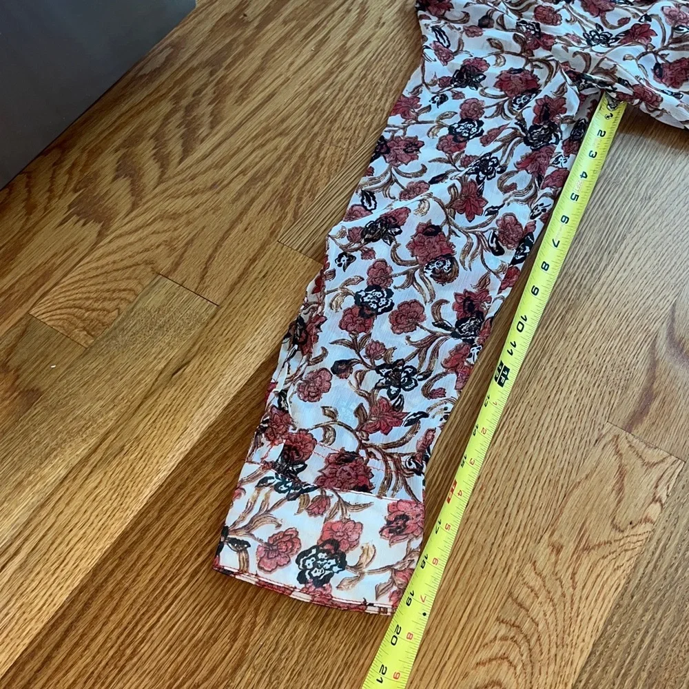 Free People Women’s See It Through Pleated Front Floral Maxi Dress Large NWT - Picture 15 of 16